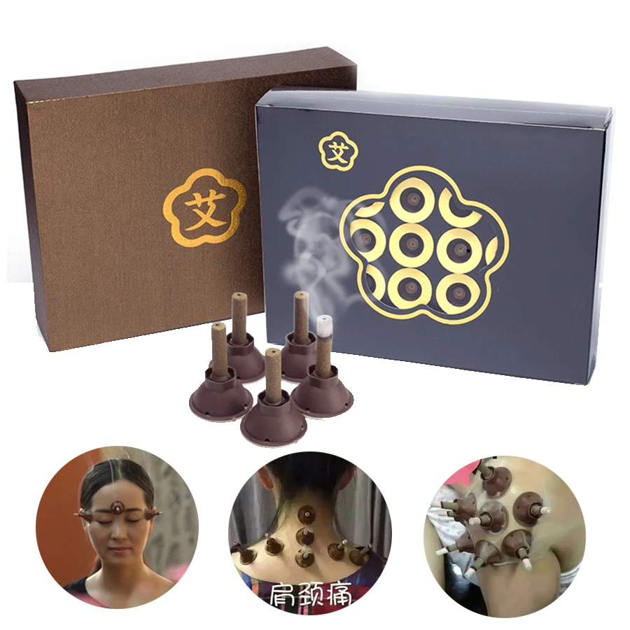 TCM Medicine Self adhesive Moxa moxibustion stickers Acupuncture needle wormwood Detox Body Massage relaxation font b