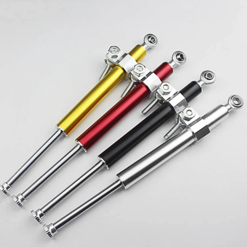 Motorcycle 33cm Aluminum Steering Damper Stabilizer Rod 30mm ForkClamp Latest