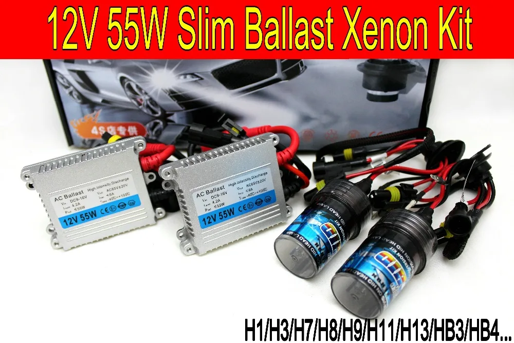 Комплект ксеноновых фар hid H1 H3 H7 H8 H9 H11 H4 Bi xenon 9005 9006 6000K высокое качество бесплатная