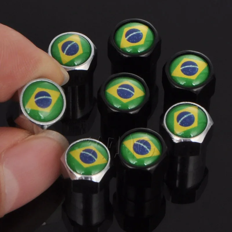 

4pcs/set Brazil Car Truck Air Port Cover Tire Rim Valve Wheel Stem Caps Tyre Air Dustproof Cover Auto Styling For BMW Chevrolet