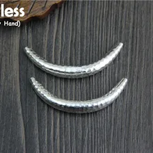 Uglyless реального 925 пробы серебряные трубы нерегулярные Бисер аксессуары ювелирные изделия DIY изогнутые трубы Spacer этническая ретро выводы