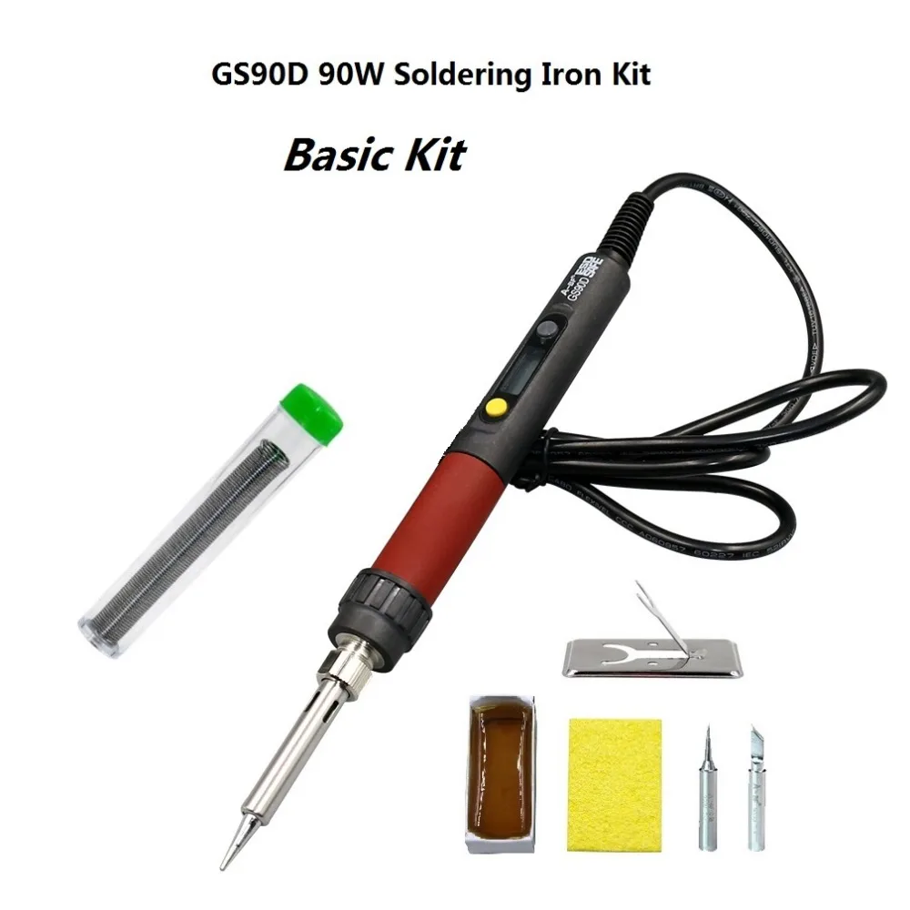 

Soldering Iron A-BF GS60D GS90D GS110D LCD Display adjustable temperature electric soldering iron Kit UK plug