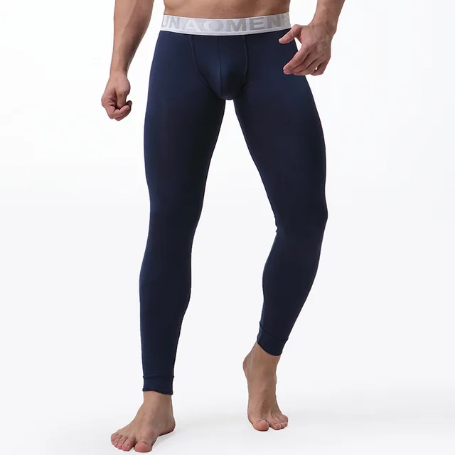 Mens Long Johns Underwear Solid Color Male Leggings Hombre Sexy Thermal Underpants Modal Elasticity Winter Termico Long Johns