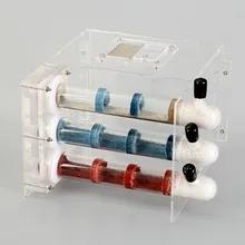 3Pcs Concrete Bright Bamboo Colorful Glass Tubes Transparent Ants Nest Castle Workshop Kids Science Class Abservation DIY Toys