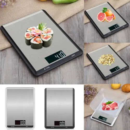 

Luxury Stainless Steel LED Digital Electronic Scale For Food Kitchen Postal Scale Weight Balance 1g- 5000g