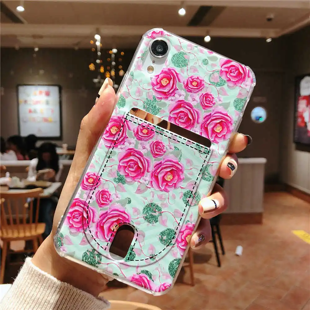 For Iphone X Case Marble TPU Case for Iphone 8 8Plus Credit Card Holder Back Cover for iphone 6 6plus 7 7plus Protective shell (15)