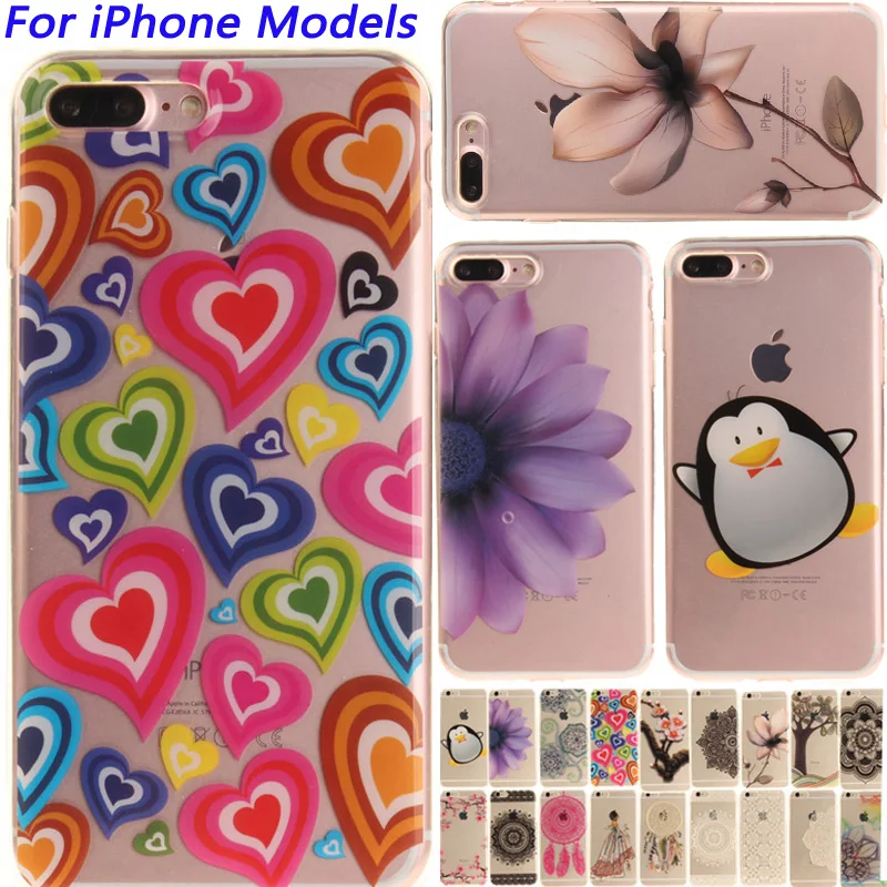 3D роскошный Чехол для iPhone SE 5 5S 6 S 7 Плюс чехол ультра мягкие TPU кремния мультфильм