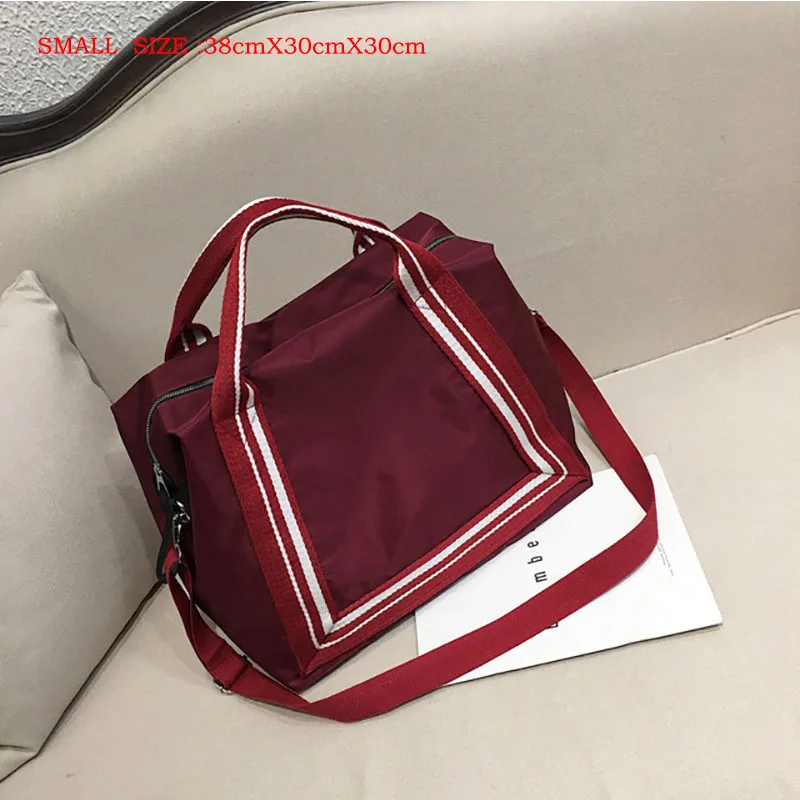 Женская спортивная сумка для йоги, нейлоновая Мужская водонепроницаемая сумка для спортзала, Повседневная Уличная сумка для фитнеса, Женская Портативная сумка через плечо для выходных - Цвет: Red-Small