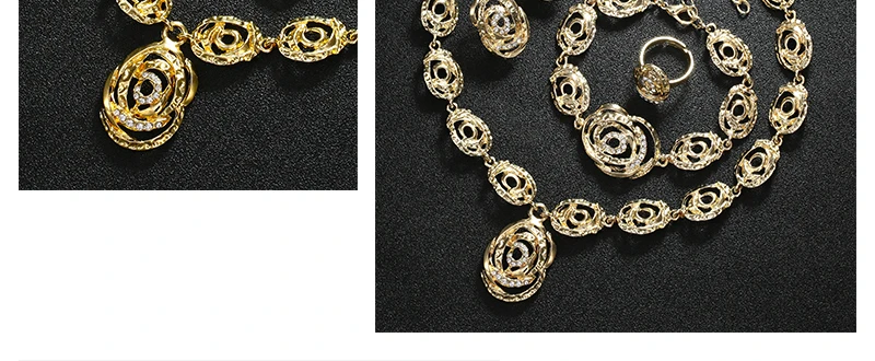BTSETS 2018 Fashion Bridal Jewelry Sets Women Round African Beads Jewelry Set Dubai Gold Color Costume Indian Jewelry Set (3)