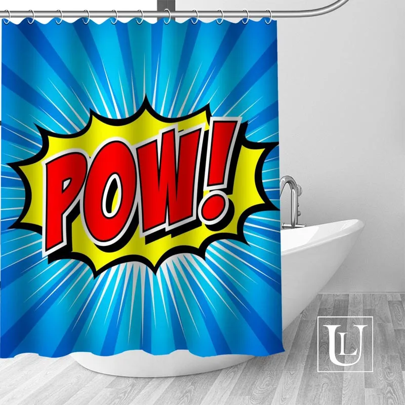 Пользовательские комиксы поп-арт Водонепроницаемая занавеска для ванной комнаты ткань полиэстер занавеска для душа 1 шт. на заказ - Цвет: 14