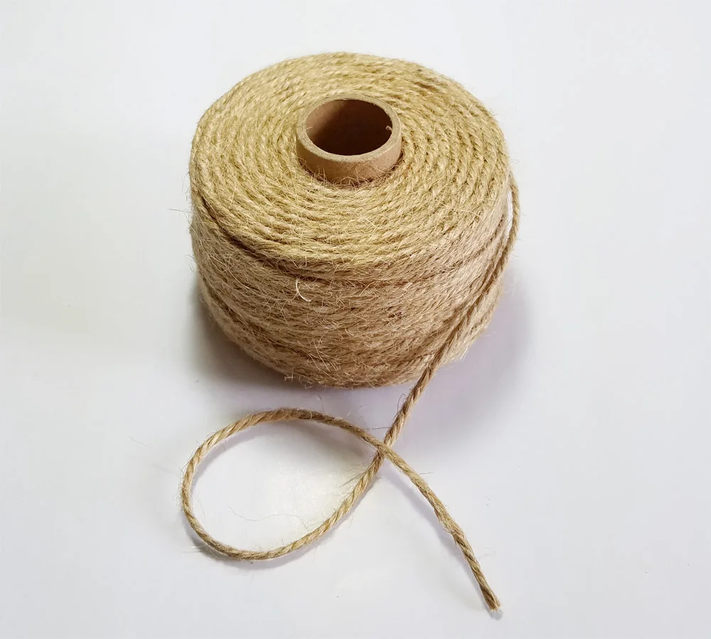 Natural Jute thread rope twine macrame cords for decoration handmade DIY