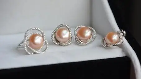 

big size pearls 925s sets 11-12mm jewelry with 925s chain(6color choose)
