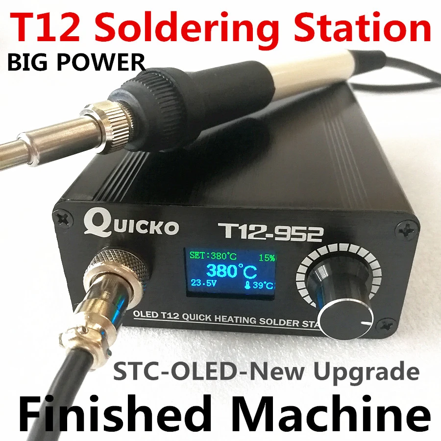 Goede Quick Verwarming T12 soldeerstation elektronische lassen ijzer 2018 Nieuwe versie STC T12 OLED Digitale Soldeerbout T12 952 QUICKO