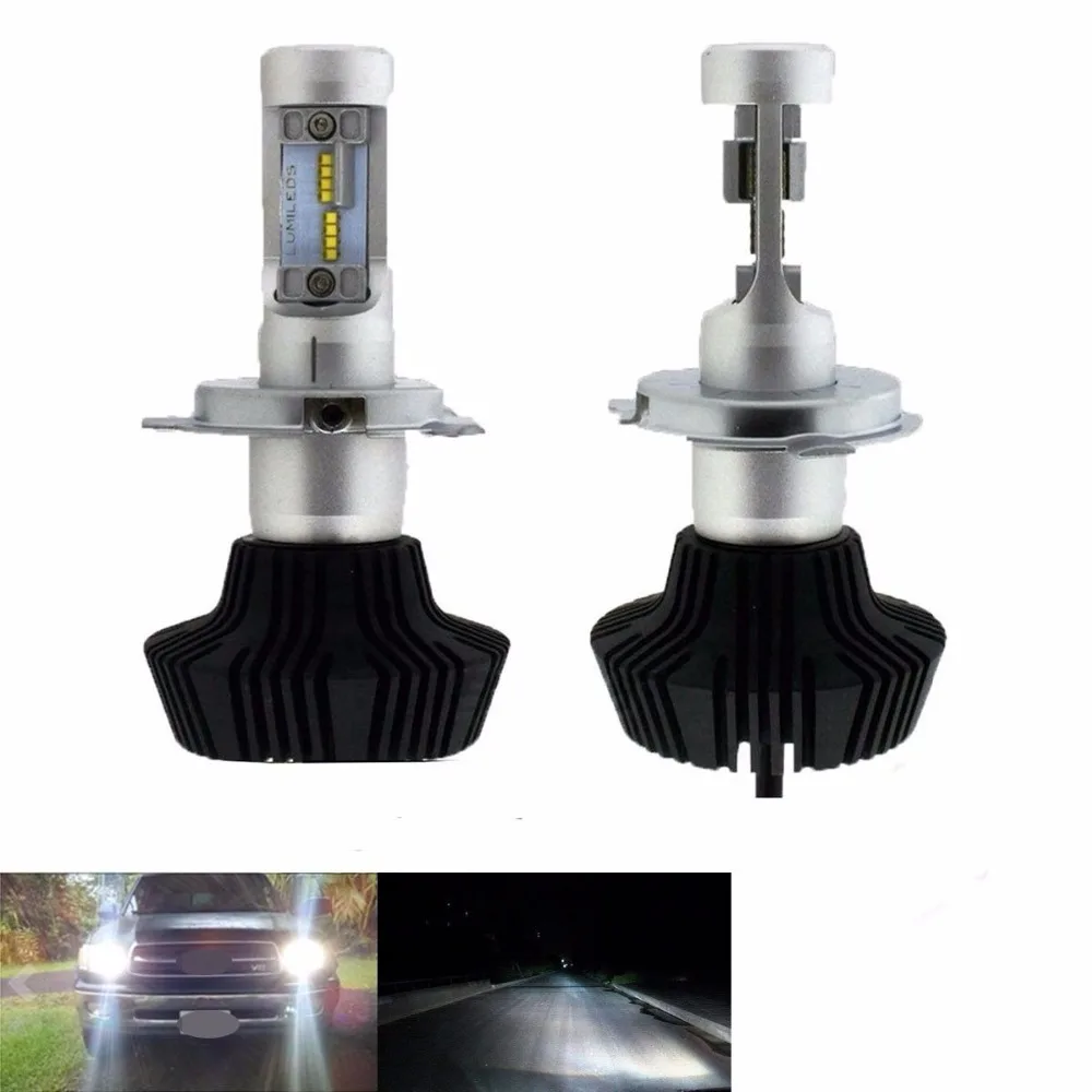 

2 x7S High Power Turobo LED Headlight Bulbs Litech H4 9003 HB2 12V-24V 160/100W P43T 16000LM 6000K White High/Low Beam Bulbs