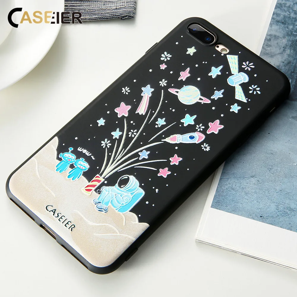 CASEIER Matte Phone Case For IPhone 5 5S SE Exotic Spaceman Cover For 