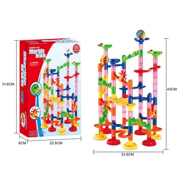 

105 PCS Bead model Building blocks Construction Marble Run ball Roller coaster toy Marble Race Run Maze Ball Toys for children