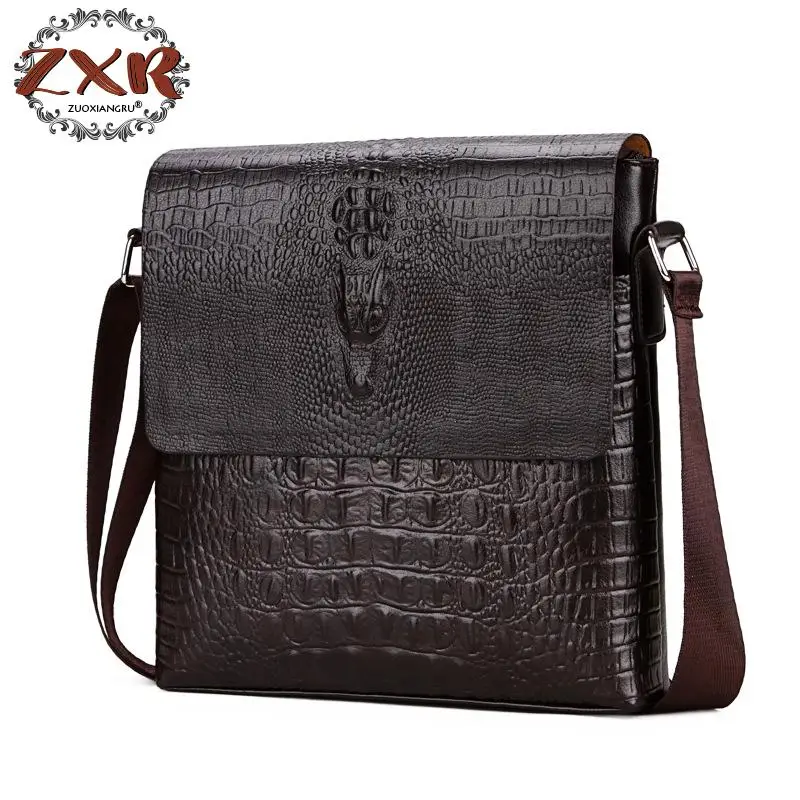 

New Arrival Fashion Business Leather Men Messenger Handbags Promotional PU Leather Small Crossbody Shoulder Bag Casual Man Bag