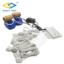 Детектор утечки воды система Аварийная сигнализация потопа датчик с двойным латунным клапаном 3Pin DN15, DN20, DN25 автоматическая остановка трубы повреждения утечки воды