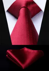 Td604u8s бордовые в горошек 3.4 "Шелковый Галстук свадьбу платок Набор Тканые Классический Для мужчин галстук