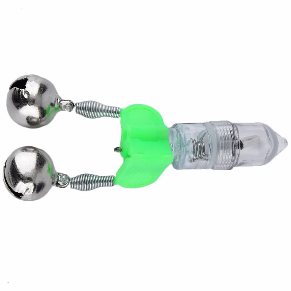 LESHP светодиодный светильник-вспышка, ночной электронный сигнализатор укуса, набор, лампа для поиска, двойные колокольчики, наконечник, зажим на удочку, снасти
