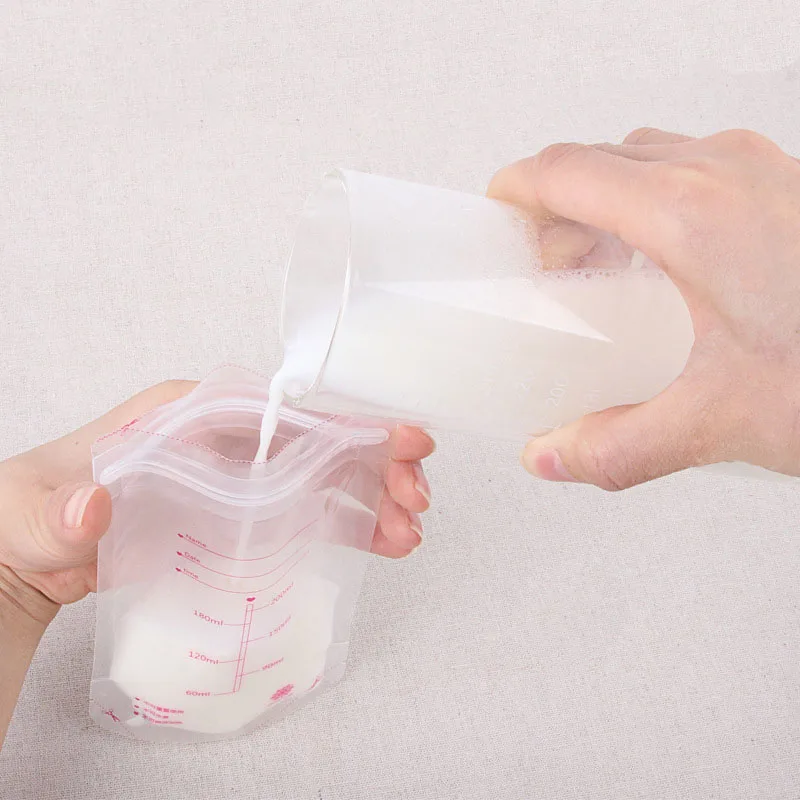 

2019 Portable Baby Breast Milk Storage Bags To Store Milk Bag 200ml 10 piece PBA Free Safe Box Baby Food Storage
