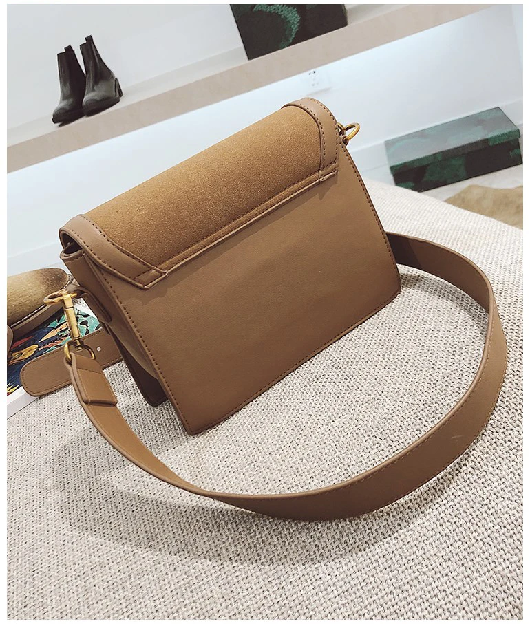 Fuahalu Для женщин новые модные матовые квадратный мешок широкий плечевой ремень сумка простые сумка
