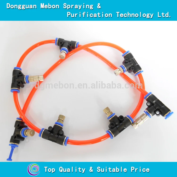 

Free shipment,40PCS cooling fine fog nozzle with filter,8mm slip lock mist nozzle and 8mm fitting