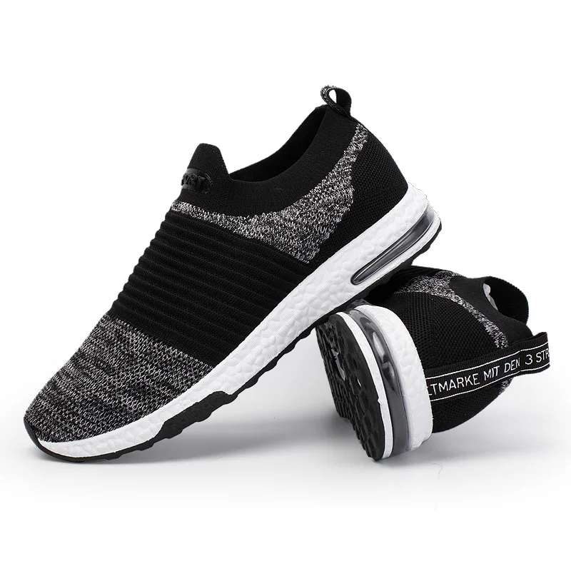 FANCIHAWAY Air Cushion Running Shoes For Men Boost Laceless Sneakers Men Shoes Sport 2018 Breathable Primeknit Cool comfortable