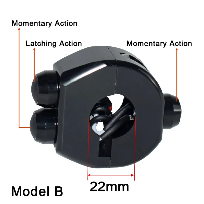 22 мм 25 мм алюминиевый сплав CNC мотоциклетные переключатели руля крепление переключатель головной светильник противотуманный светильник на выключение кнопка сброса