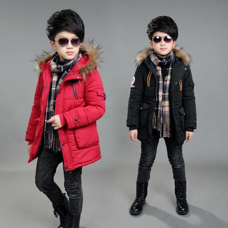 New baby Boys Winter Coat 5 to 14 Years Hooded Children Patchwork Down Baby Boy Winter Jacket Boys Kids Warm Outerwear Parks