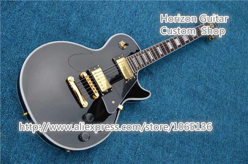 Classic Design Black Beauty LP Custom Guitar Gold Hardware