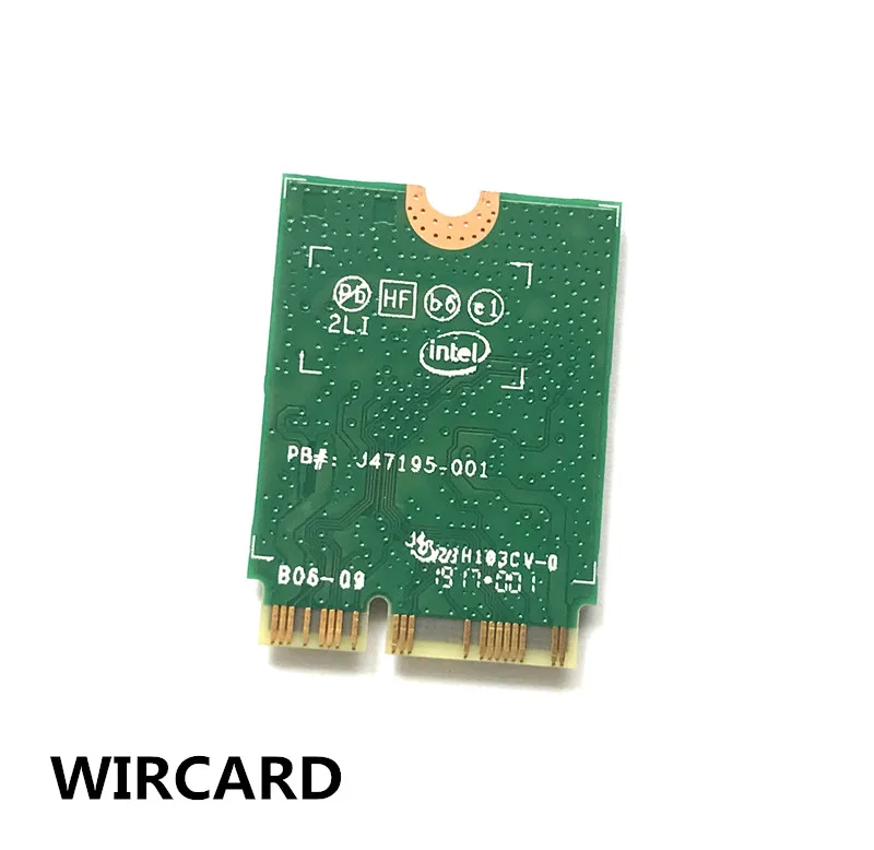 WIRCARD двухдиапазонный беспроводной AC 9560 для Intel 9560NGW 802.11ac NGFF ключ E 2,4G/5G 2x2 WiFi карта Bluetooth 5,0