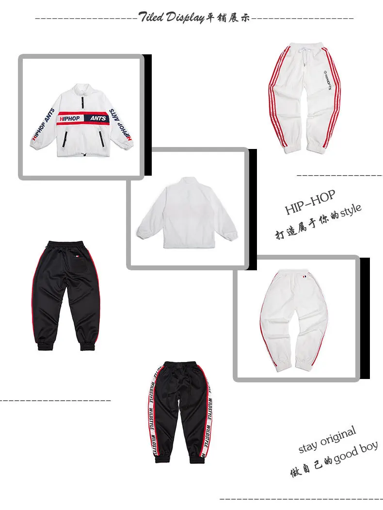 2018 Autumn Boys Girls Street Dance Clothes Suit Children's Fashion Printing Performance Tracksuit Kid Hip-Hop Sportswear Outfit (1)