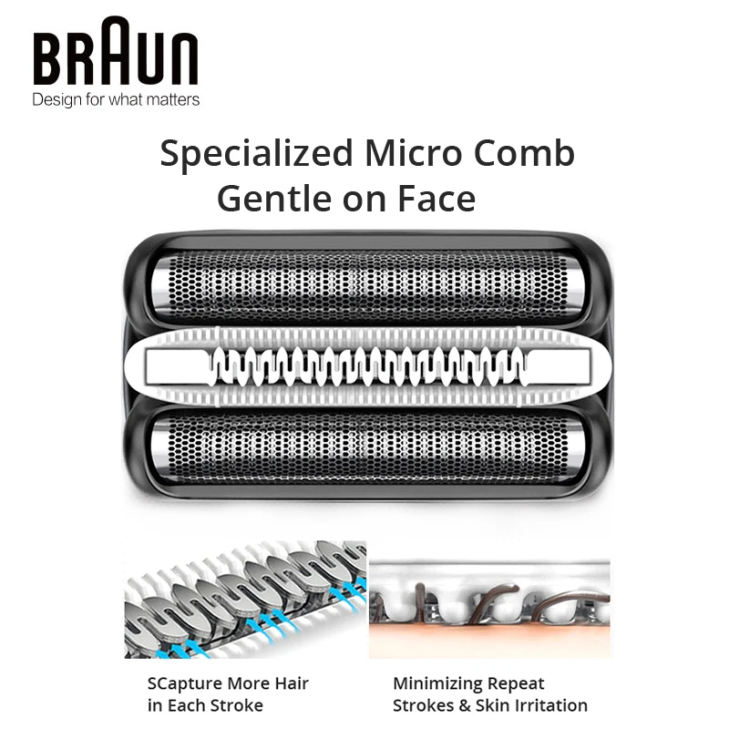 Электробритва Braun Series 3 3000S для мужчин самостоятельное плавающее бритье Мужская