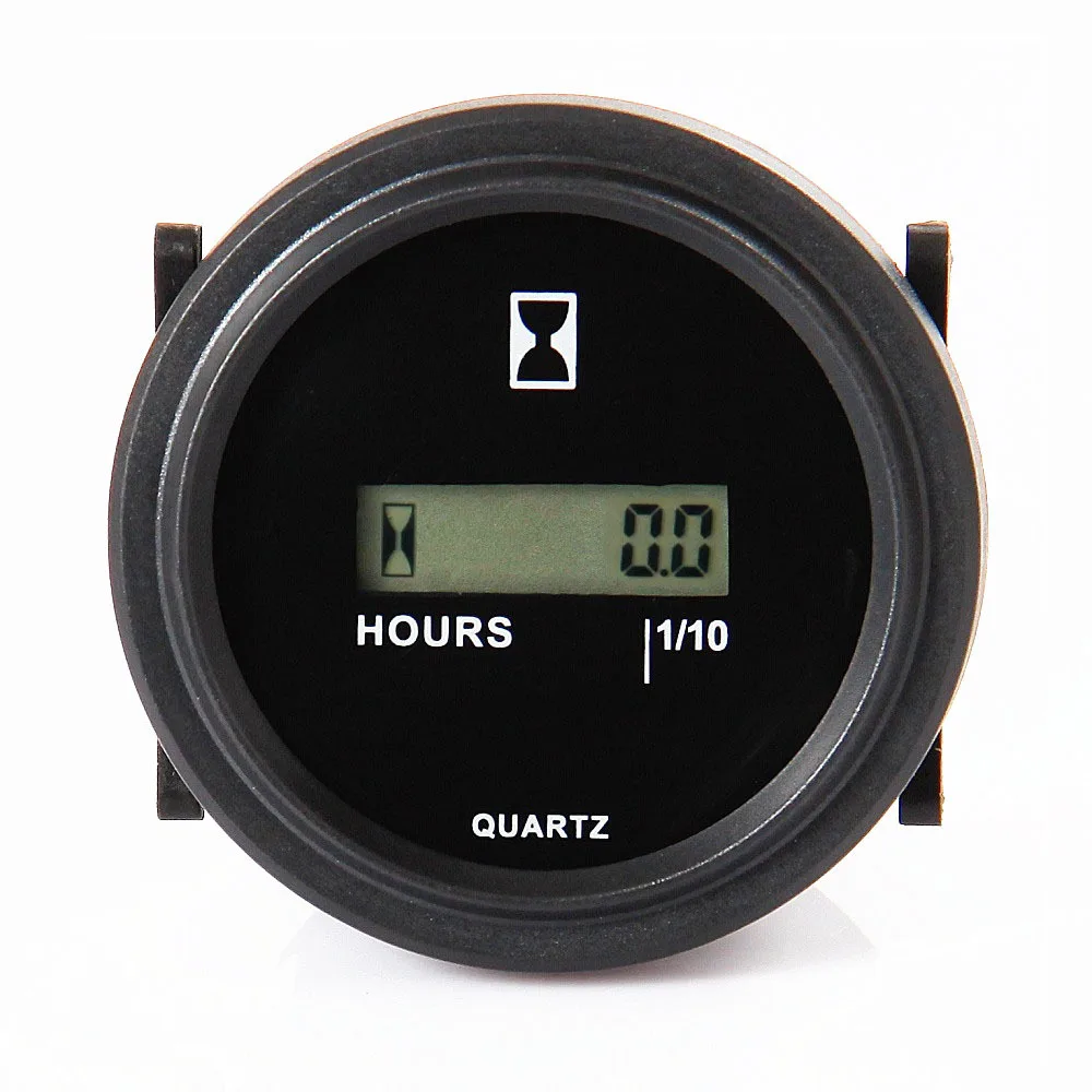 Round LCD Digital Hour Meter Gauge Quartz Gauge 4 5 90V DC