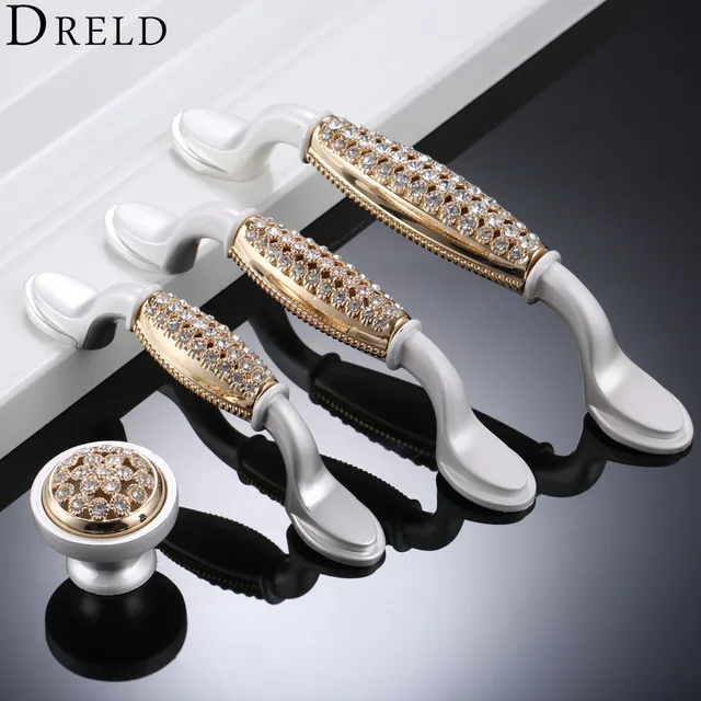 DRELD 2018 New Furniture Handle Luxury Diamond Knobs and