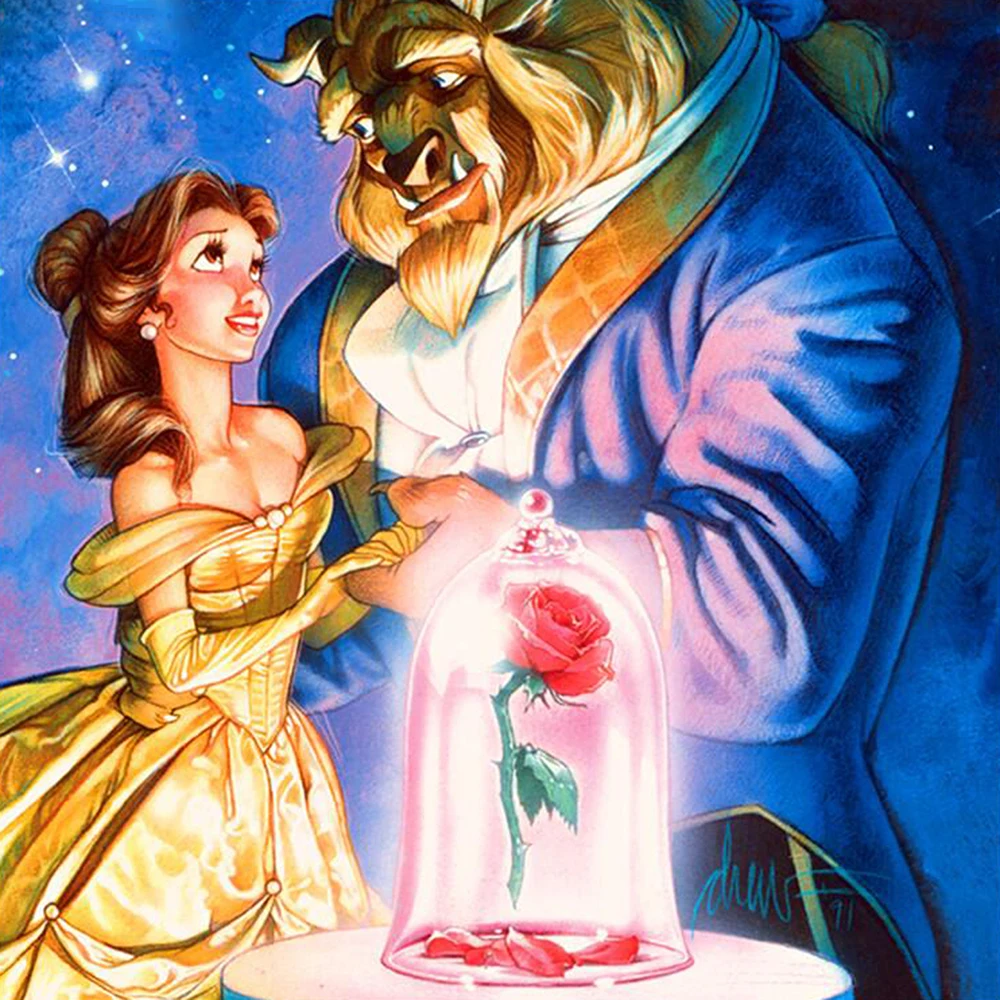 

Cross Stitch Kit DIY Diamond Embroidery Beauty and beast Full Square/round Diamond Painting Mosaic Home Decor