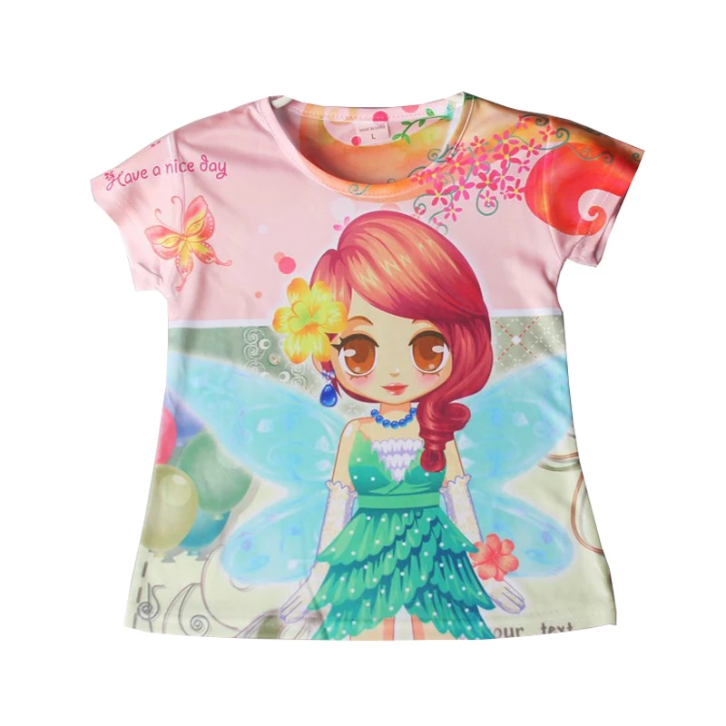 

2019 Girl Tshirt Children Cartoon Fashion Princess Tshirt 3D Prin Kids T Shirt Summer Princess Fashion Girls Top Clothes