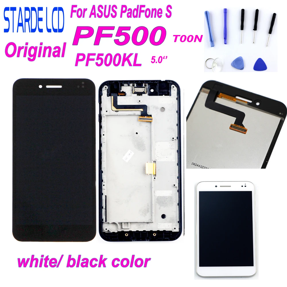 

For ASUS PadFone S PF500KL LCD Touch Screen Digitizer Assembly 5.0'' for ASUS PF500KL Display PF500 PF-500KL T00N Screen + Tools