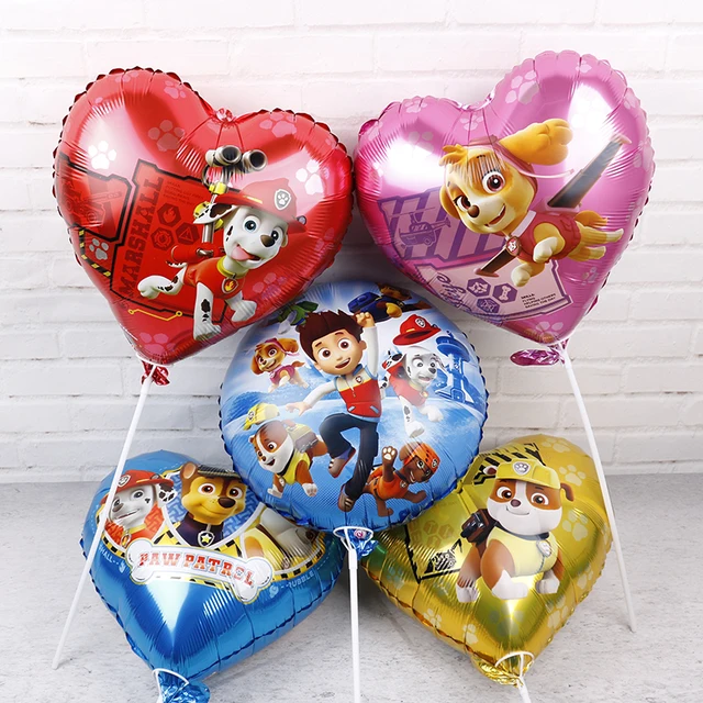 6pcs Paw Patrol foil balloons Authorized 18inch paw patrol Birthday party decorations kids toys Chase Marshall helium balloon