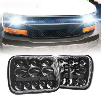 

5x7 DOT 7x6 inch LED Headlights Headlamps Bulbs Projector Headlight Lights Set Kit Smoke for Jeep Cherokee XJ Toyota Tacoma