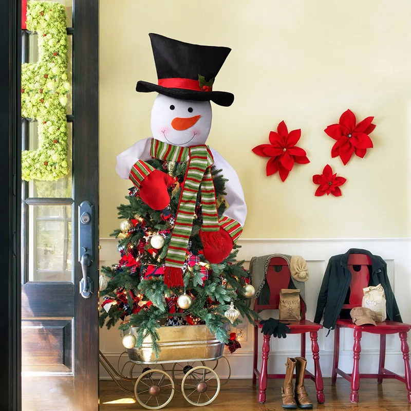

Snowman Christmas Tree Topper Tree Decorations Xmas Trees Ornament New Year Party Decor LBShipping