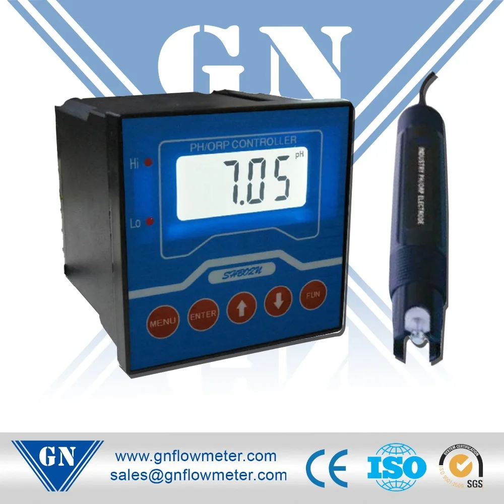 PH анализатор местный ЖК дисплей 4 ~ 20 мА и релейный выход 0 14.0pH диапазон измерения