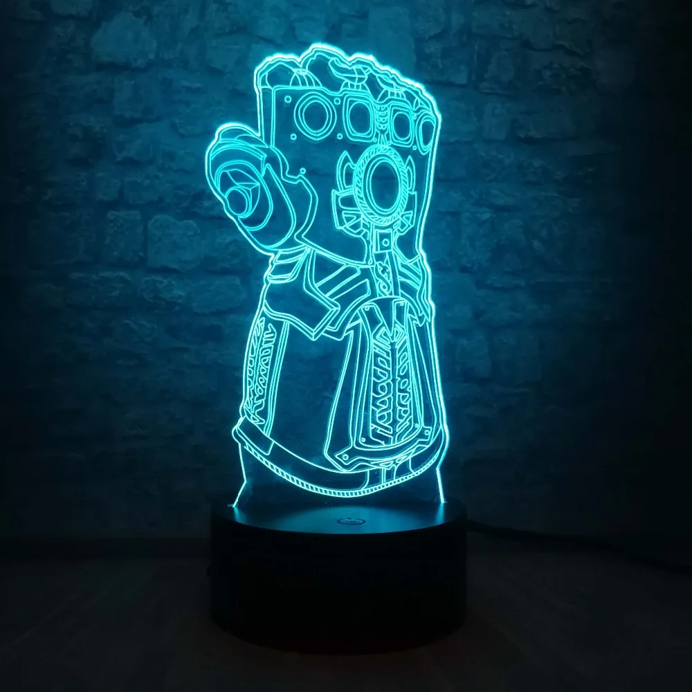 3D Ночная Электрогитары современные 7 цветов изменить оптические иллюзии сенсорная настольная лампа в стиле скульптура для домашнего декора для Для мужчин подарок