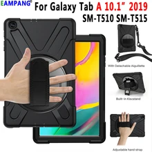 360 Вращающийся противоударный наплечный ремень для samsung Galaxy Tab A 10,1 T510 T515 чехол SM-T510 SM-T515 Чехол+ пленка