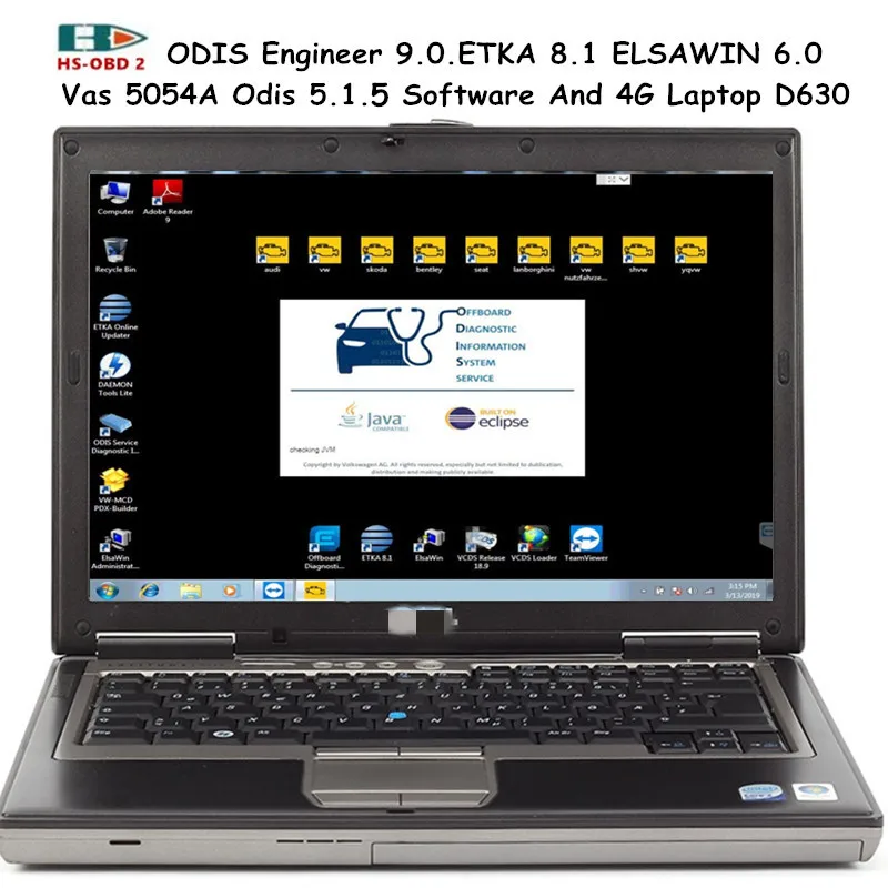 Vas 5054A Odis 5.1.6 программное обеспечение и 4g ноутбук D630 с ODIS инженером 9.2.2.ETKA 8.1.ELSAWIN 6,0 VAG поддержка онлайн входа