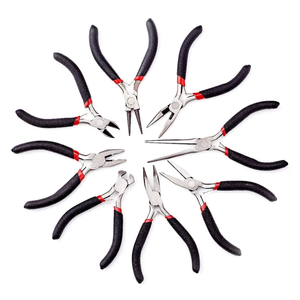 Jewelry Pliers Sets, Polishing, Carbon Hardened Steel, Black, 10.515cm