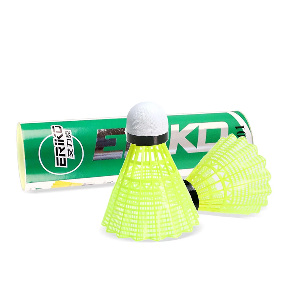 6Pcs /Tube Badminton Shuttlecock Yellow Nylon Badminton Shuttlecocks