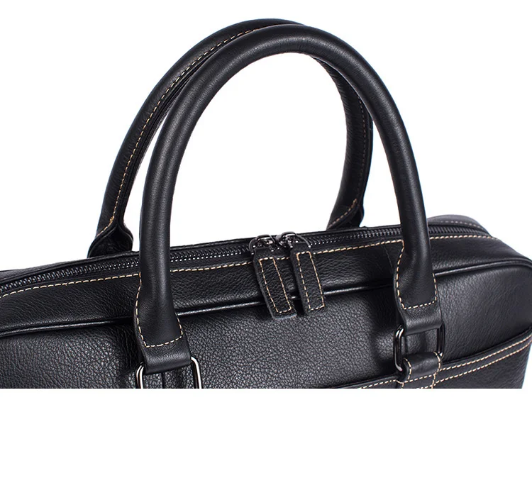 Известный бренд бизнес для мужчин's сумки пояса из натуральной кожи мужские портфели мужчин мягкой коровьей 14 дюймов Сумка для ноутбука