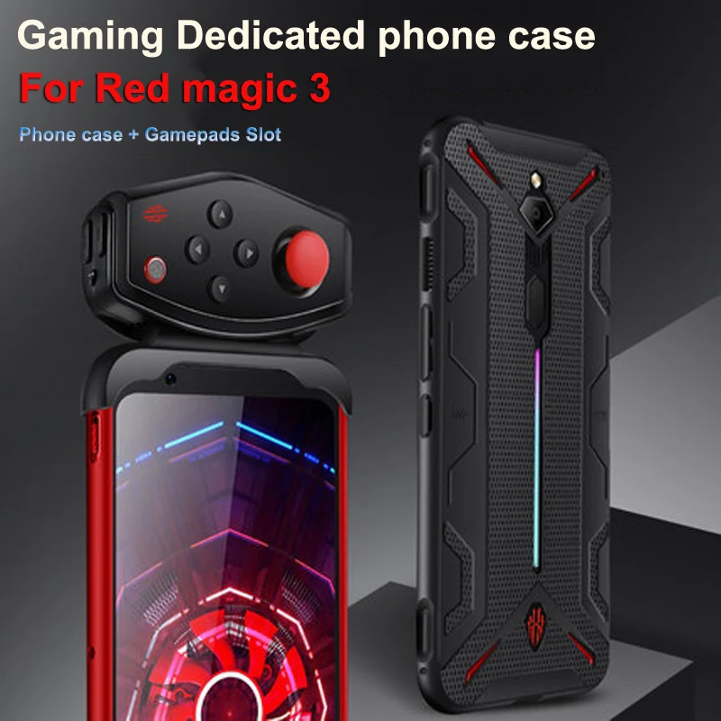 

Shockproof Protective TPU soft phone Cases for ZTE Nubia Red Magic 3 Case Heat Dissipation Cover Support Gamepad RedMagic 3 Case